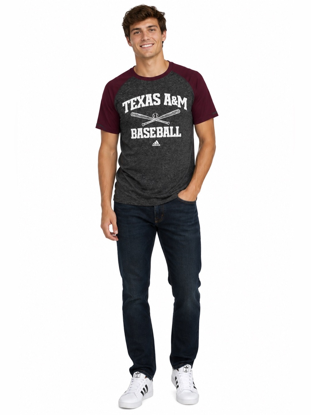 Adidas Texas A&M Aggies Baseball Climalite Performance T-Shirt